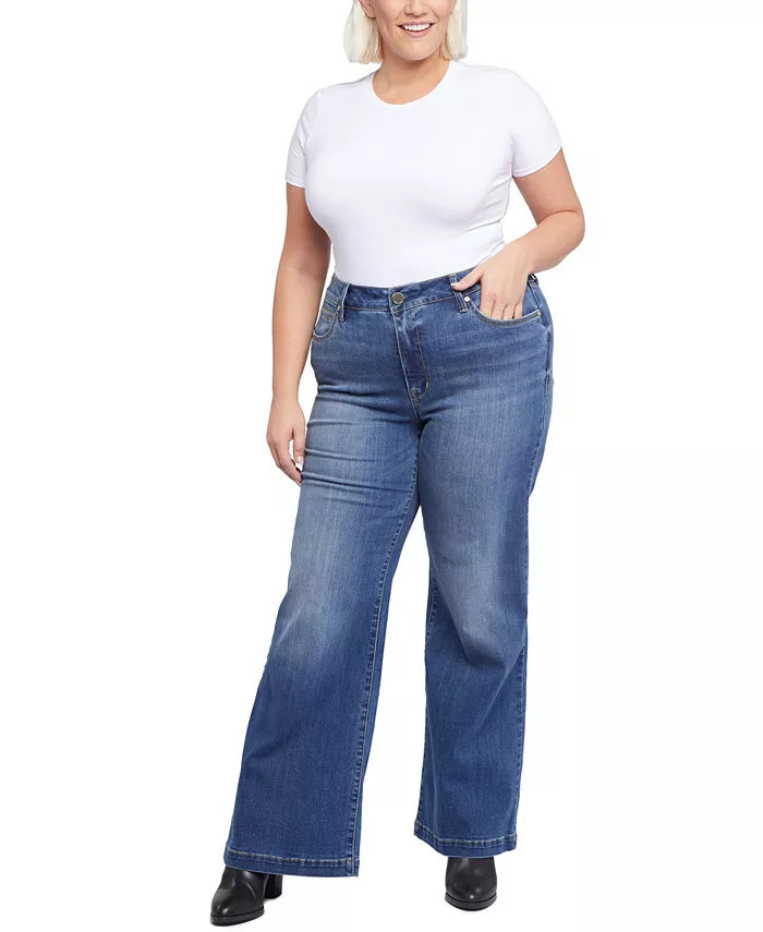 Seven7 Plus Size Bella Wide Leg Jeans
