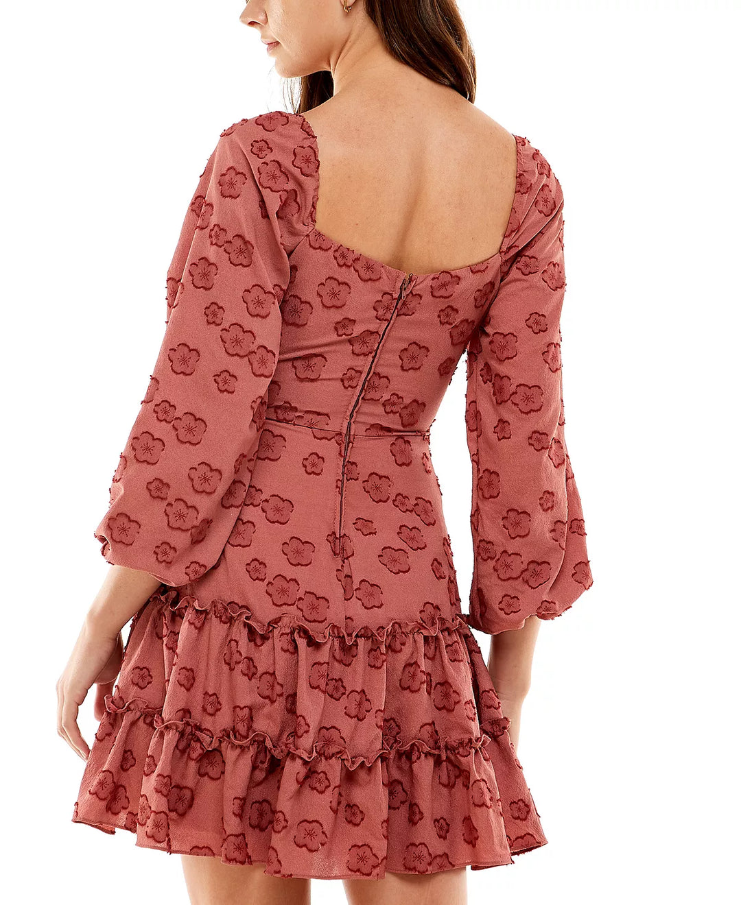 City Studios Juniors' Gathered-Bust Tiered Dress