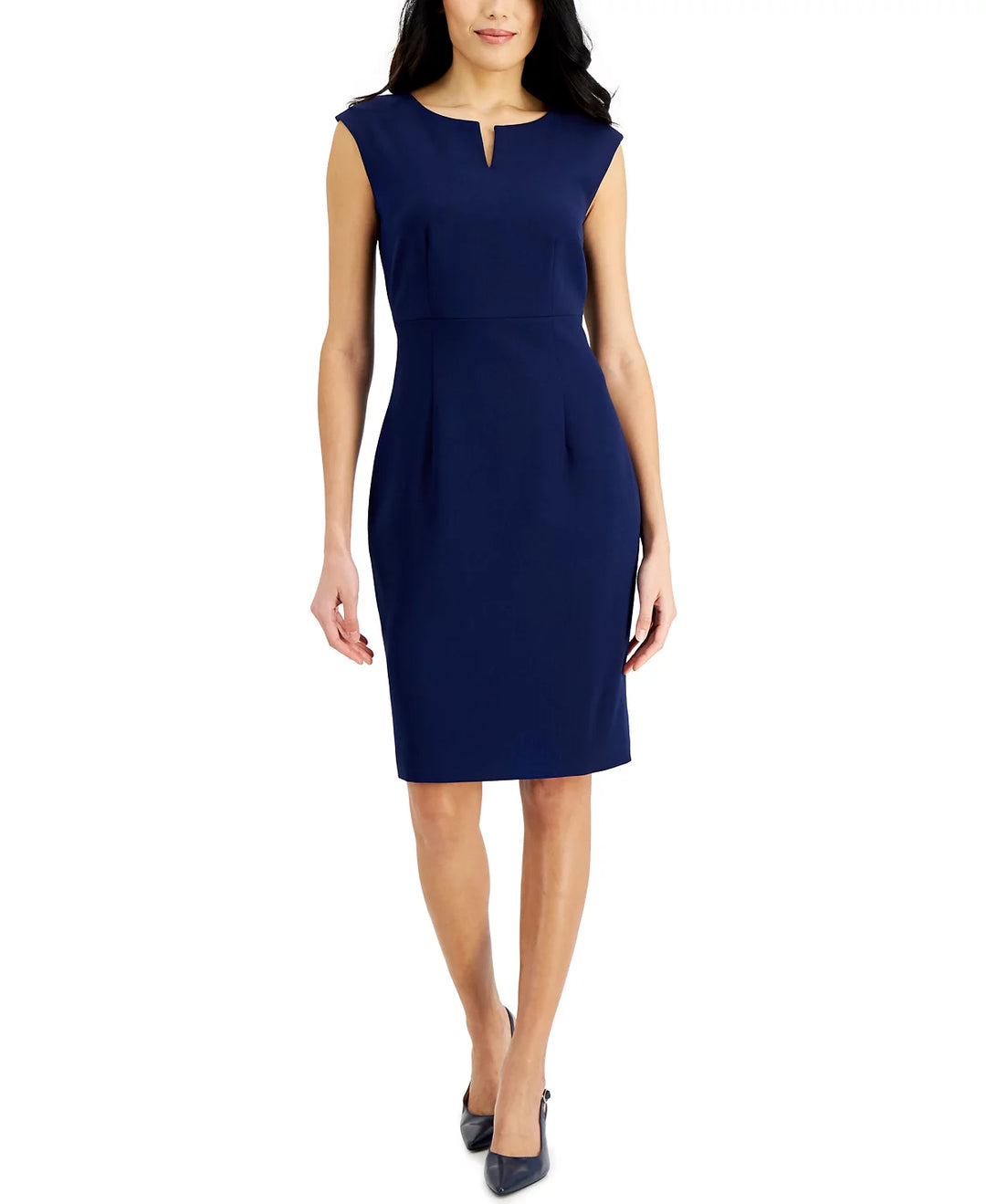 Kasper Notched-Neck Sheath Dress DGFOutlet Kasper Notched-Neck Sheath Dress DGFOutlet