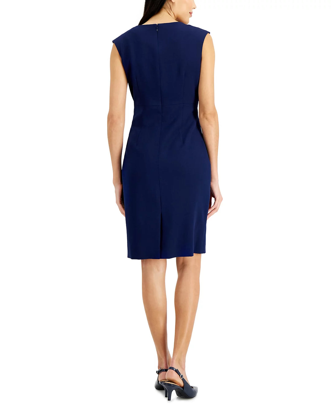 Kasper Notched-Neck Sheath Dress