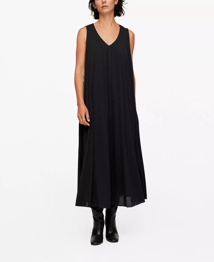 MANGO Flowy Pleated Dress