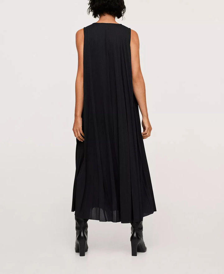 MANGO Flowy Pleated Dress