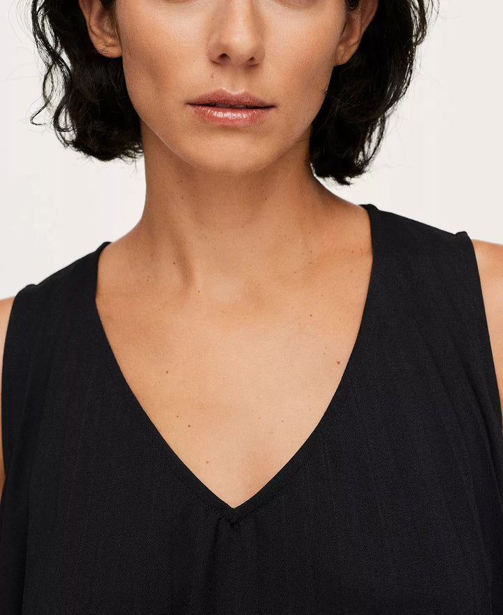 MANGO Flowy Pleated Dress