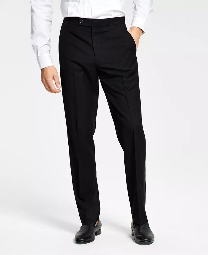 Alfani MEN's Classic-Fit Stretch Black Tuxedo Pants