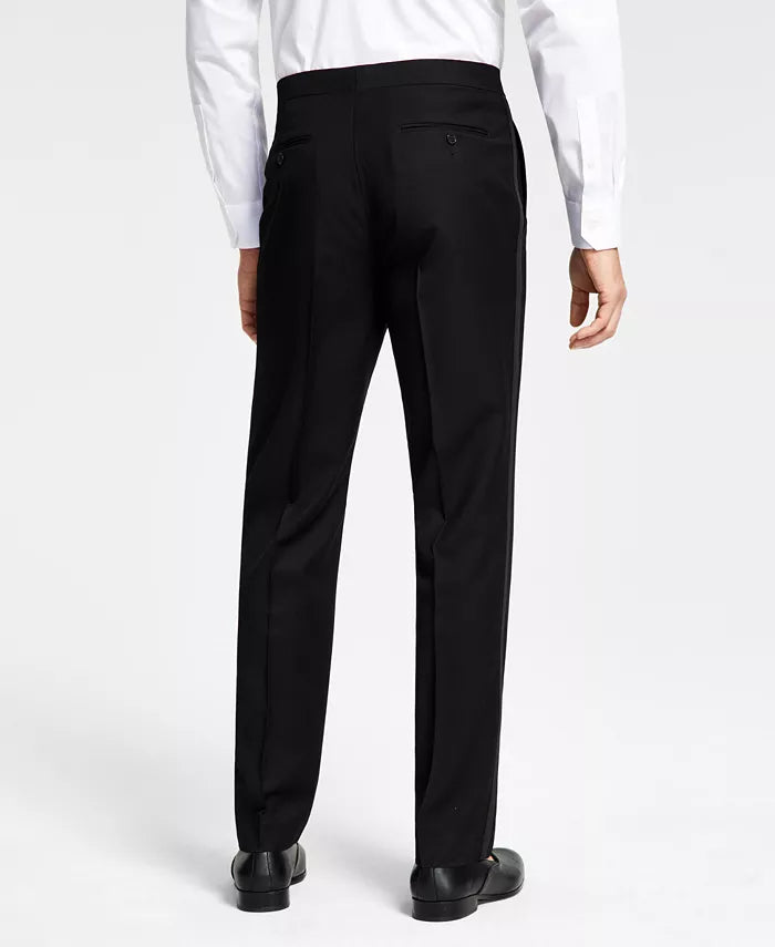 Alfani MEN's Classic-Fit Stretch Black Tuxedo Pants