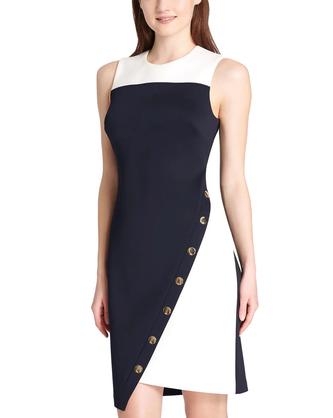 Tommy Hilfiger Colorblocked Asymmetrical Dress