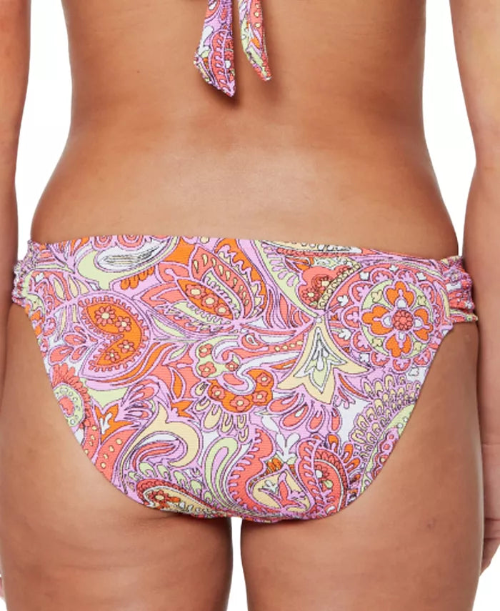 Jessica Simpson Flower Child Side-Shirred Bikini Bottoms