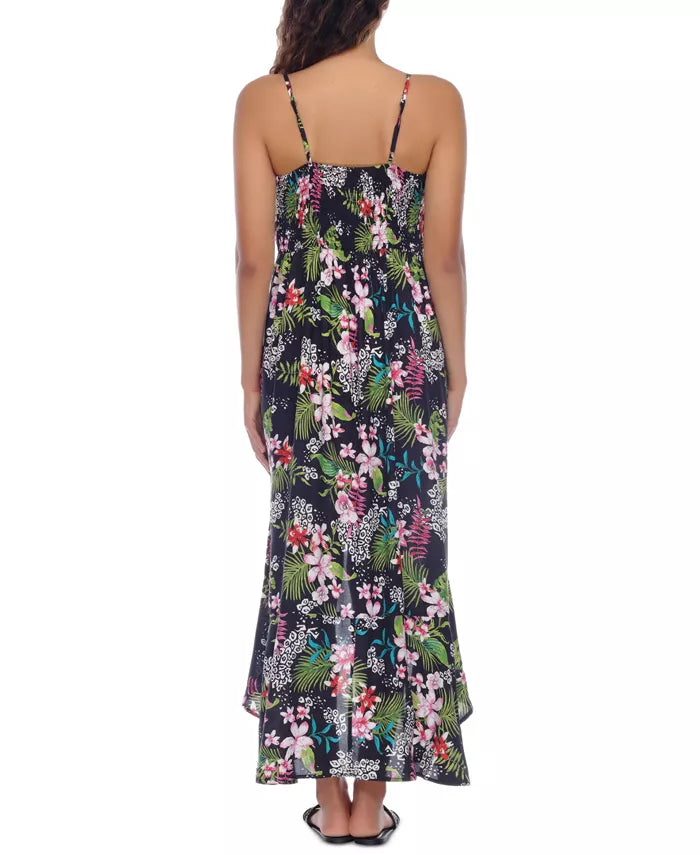 Raviya Floral-Print Swim Cover-Up Dress