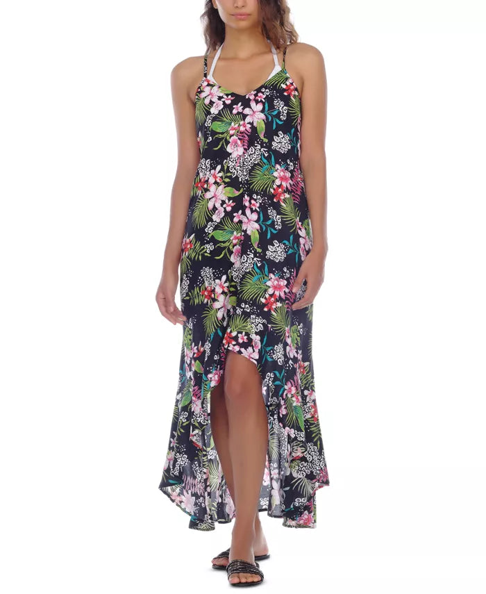 Raviya Floral-Print Swim Cover-Up Dress