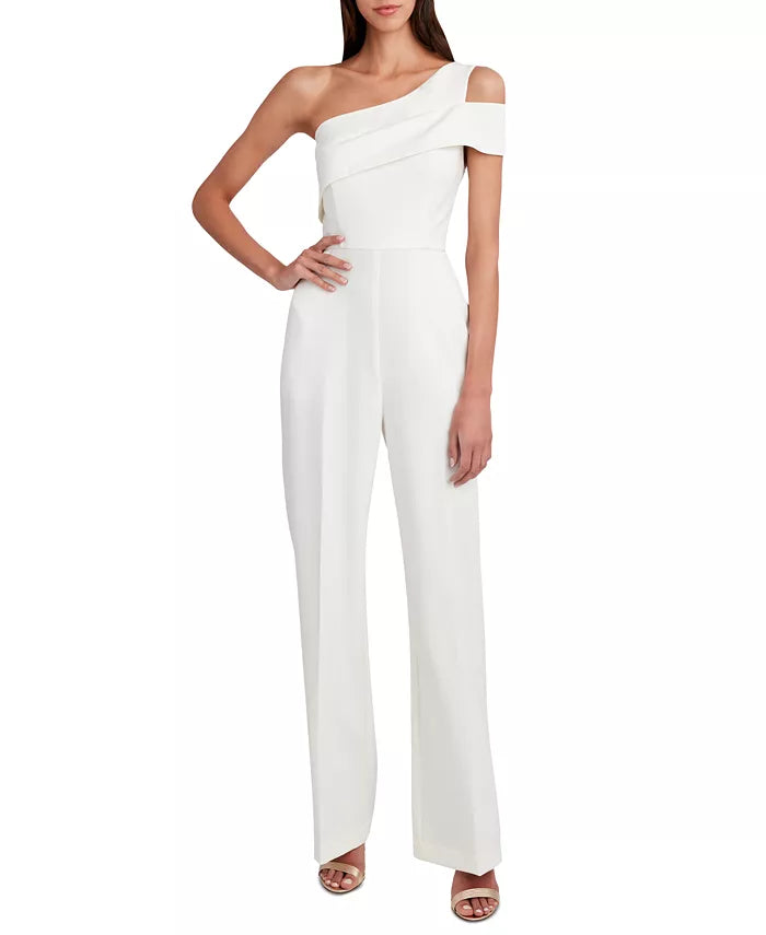 BCBGMAXAZRIA Asymmetrical Off-The-Shoulder Jumpsuit
