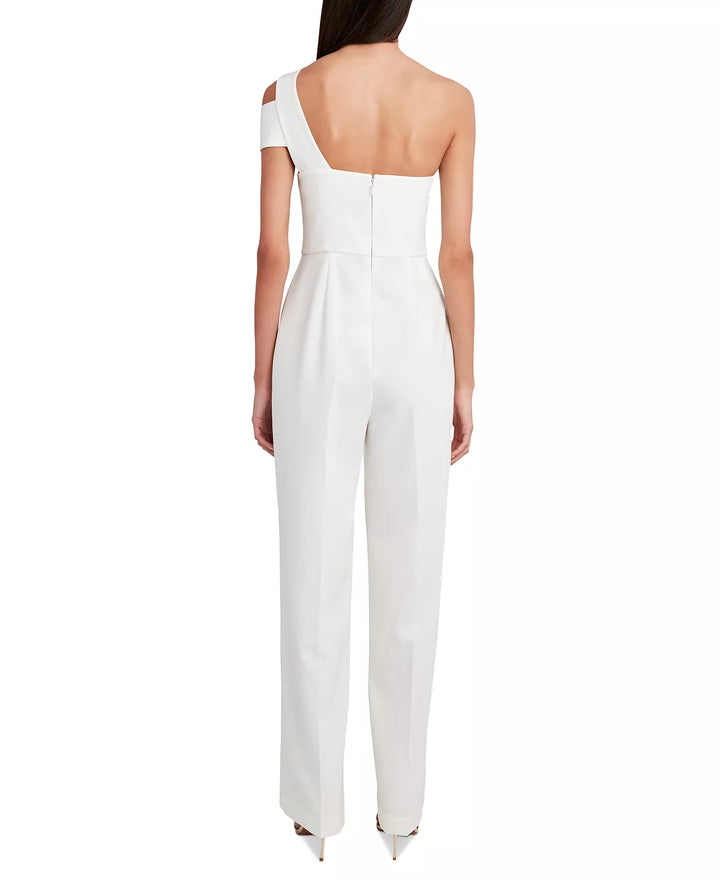 BCBGMAXAZRIA Asymmetrical Off-The-Shoulder Jumpsuit