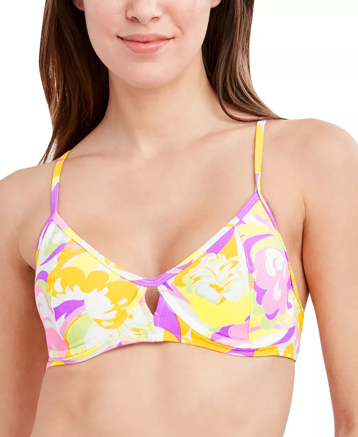 BCBGeneration Give It A Swirl Printed Underwire Bikini Top