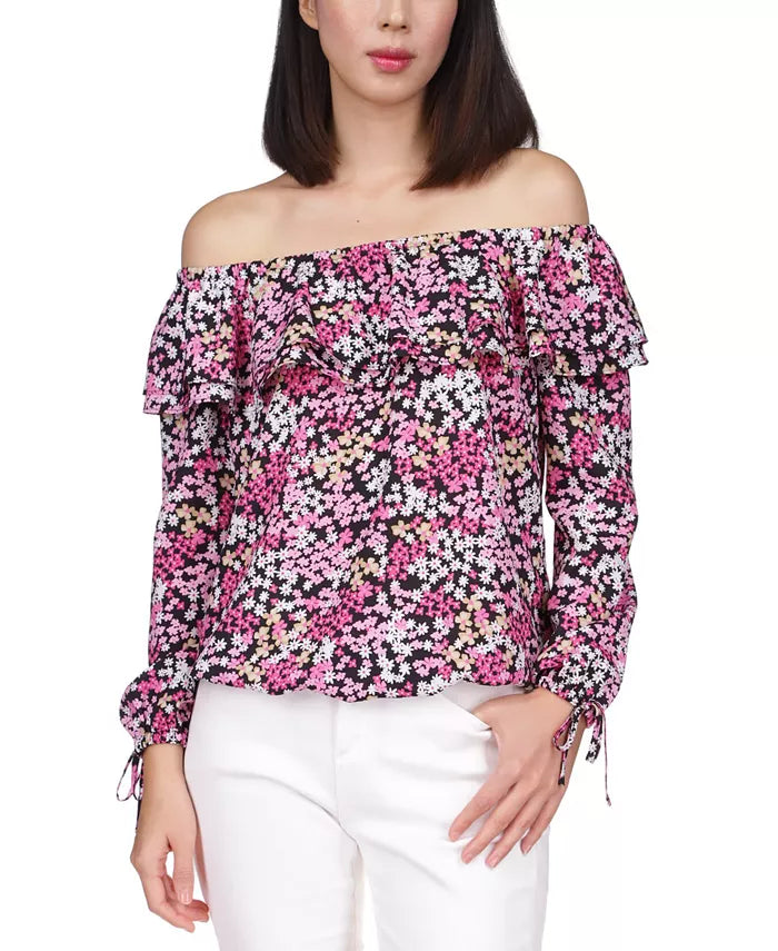 MICHAEL Michael Kors Floral Peasant Top