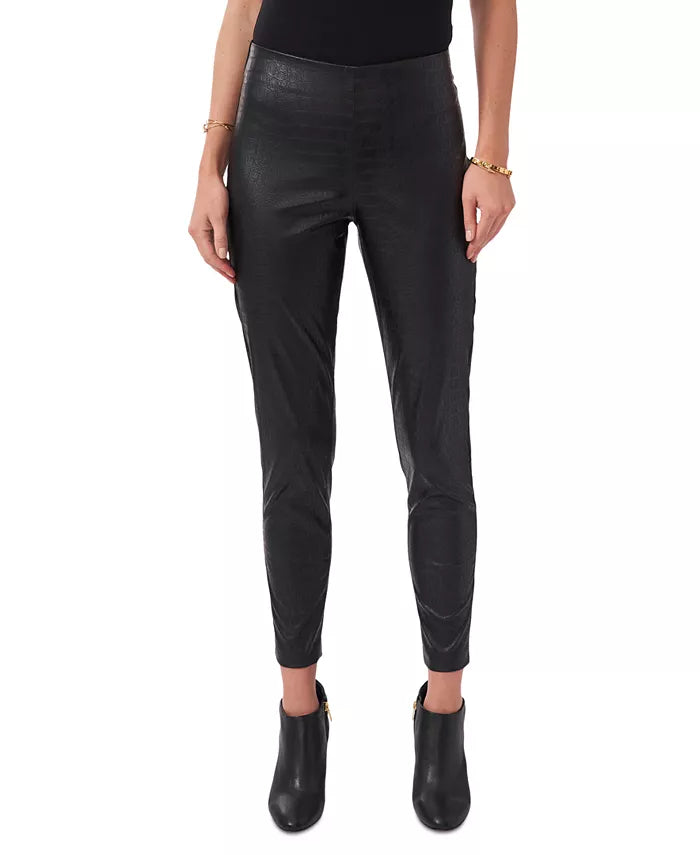 Vince Camuto Croc Pull-On Faux Leather Leggings