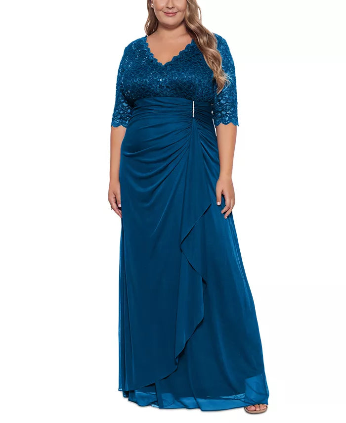 Betsy & Adam V-Neck Gown