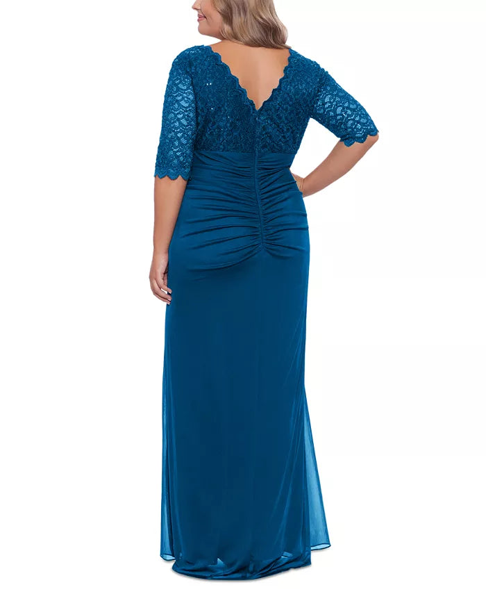 Betsy & Adam V-Neck Gown