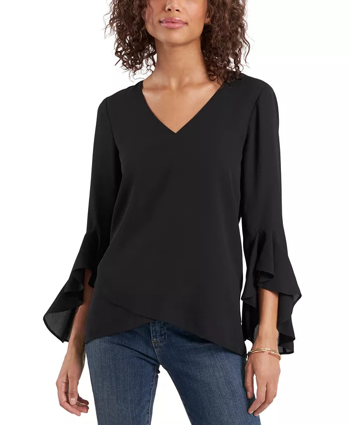Vince Camuto V-neck Flutter Sleeve Blouse