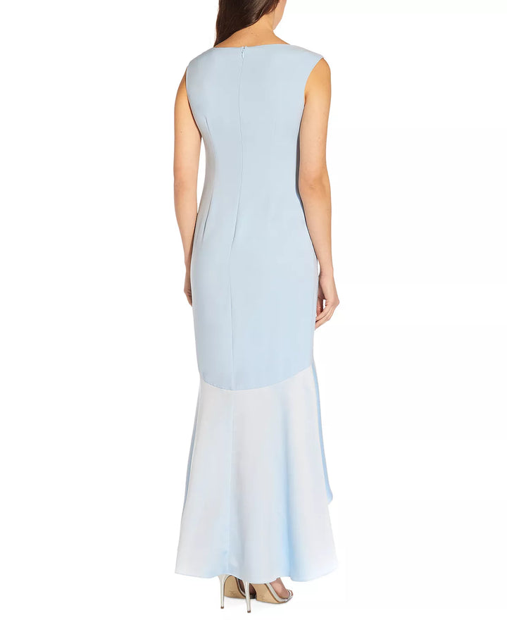 Adrianna Papell Button-Trim High-Low Gown