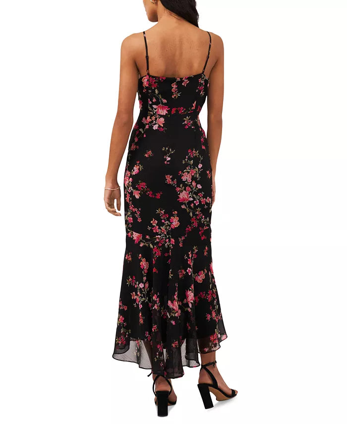 MSK Printed Ruffled High-Low Dress