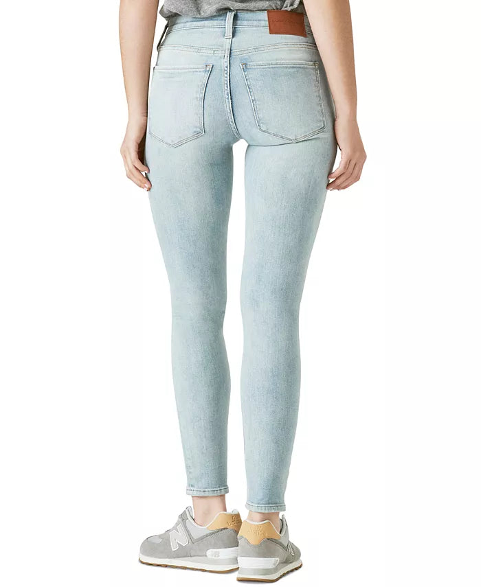 Lucky Brand Ava Mid-Rise Ripped Skinny Jeans