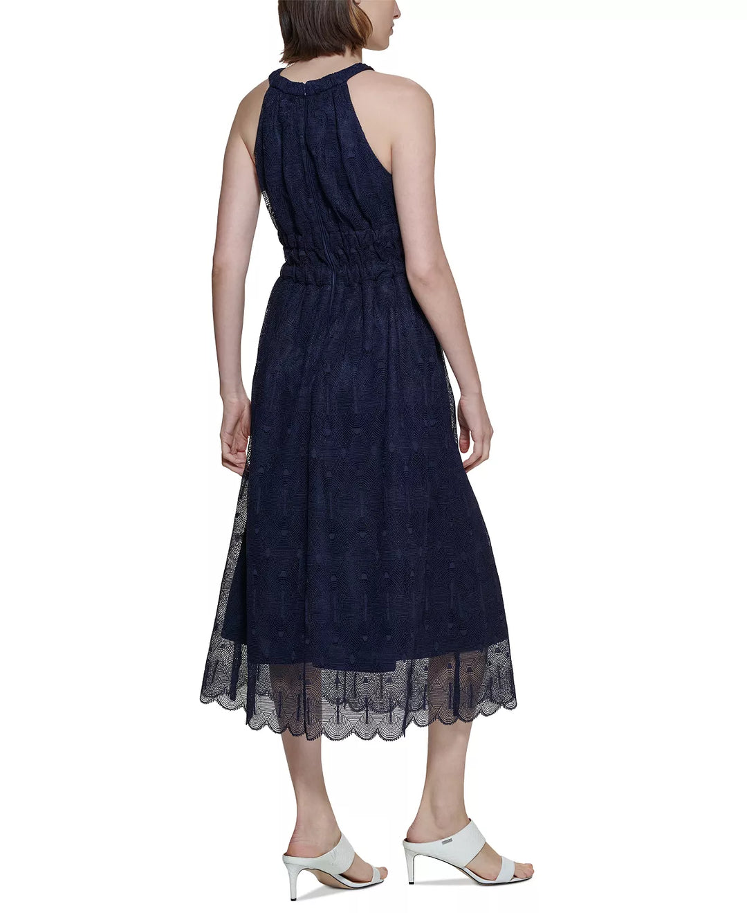 Calvin Klein Lace Halter Midi Dress