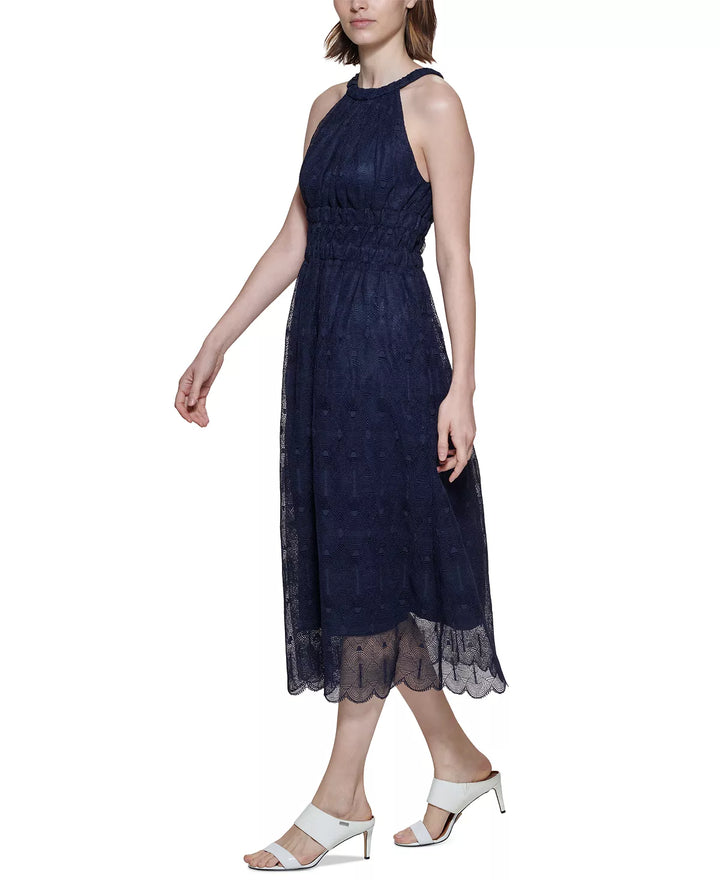Calvin Klein Lace Halter Midi Dress