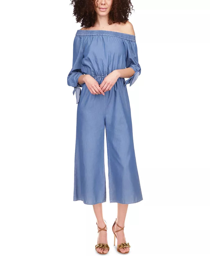 MICHAEL Michael Kors Off-The-Shoulder Cropped Jumpsuit