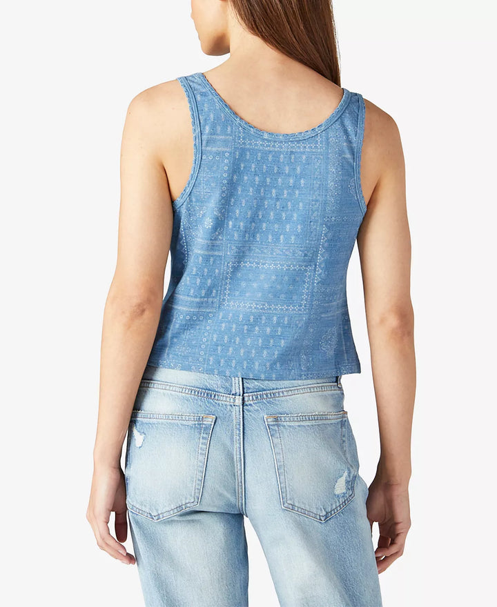 Lucky Brand Printed Cotton Tank Top