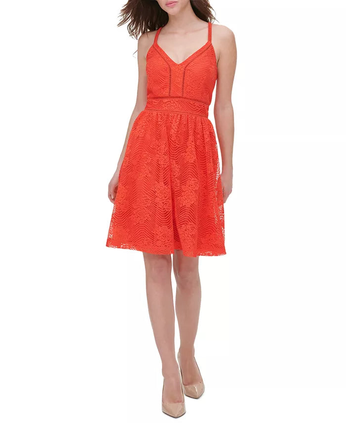 GUESS Women's Lace Crisscross Dress
