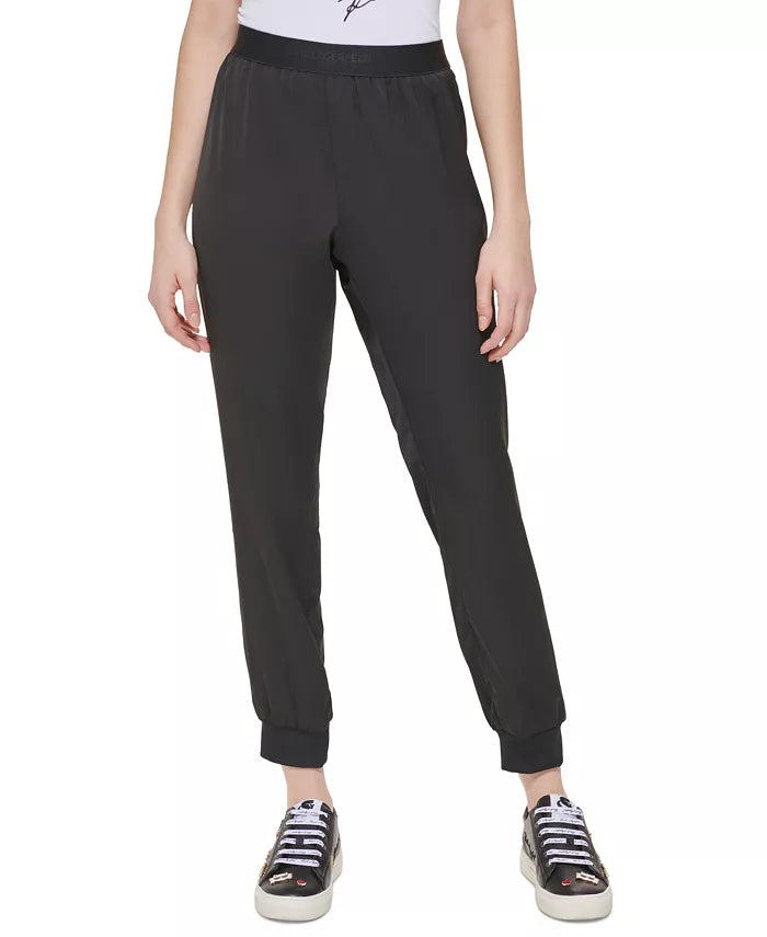 KARL LAGERFELD PARIS Satin Jogger Pants