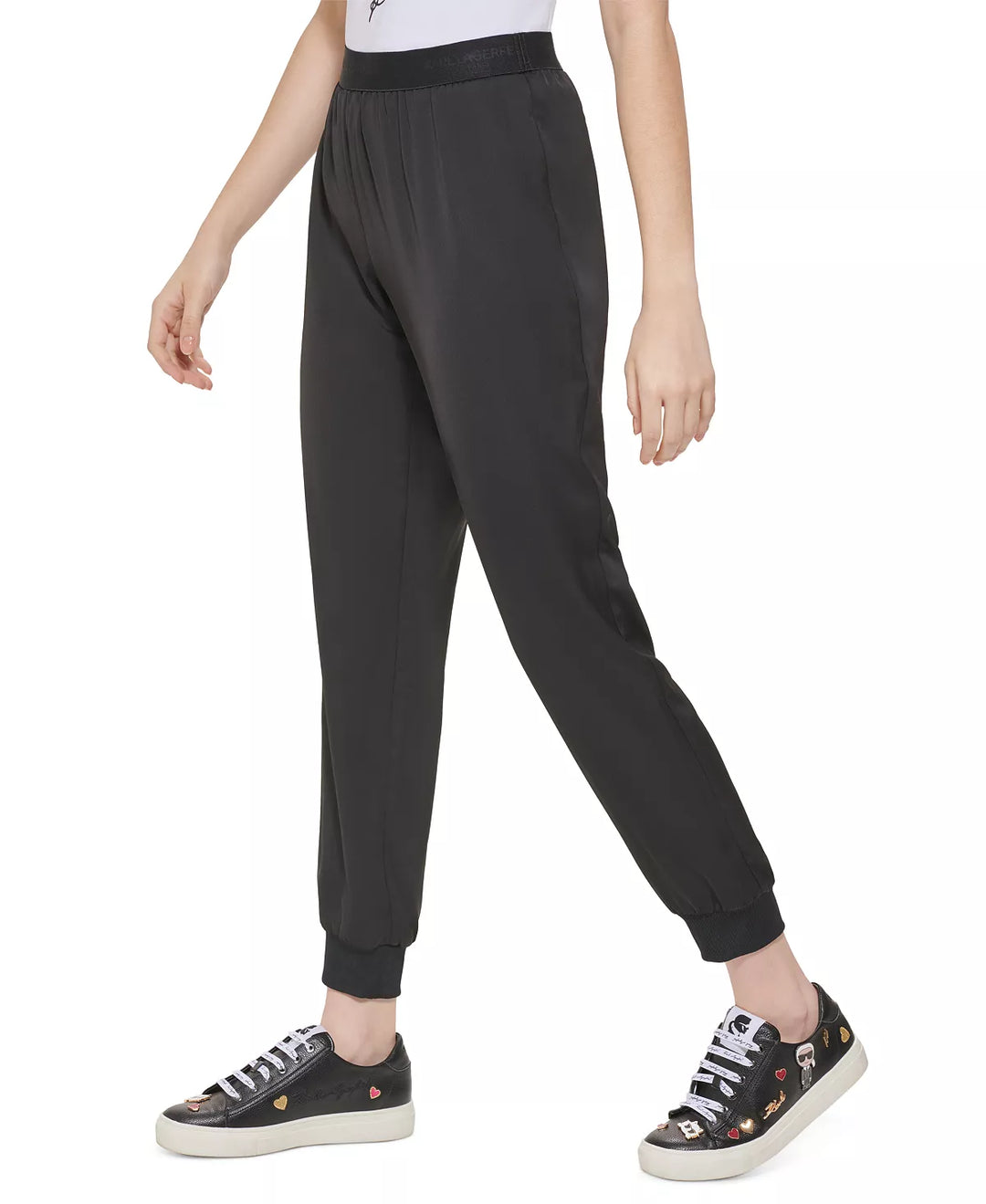 KARL LAGERFELD PARIS Satin Jogger Pants