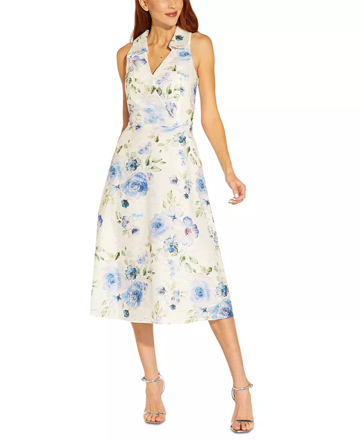 Adrianna Papell Regular & Petite Size Floral-Print Midi Dress