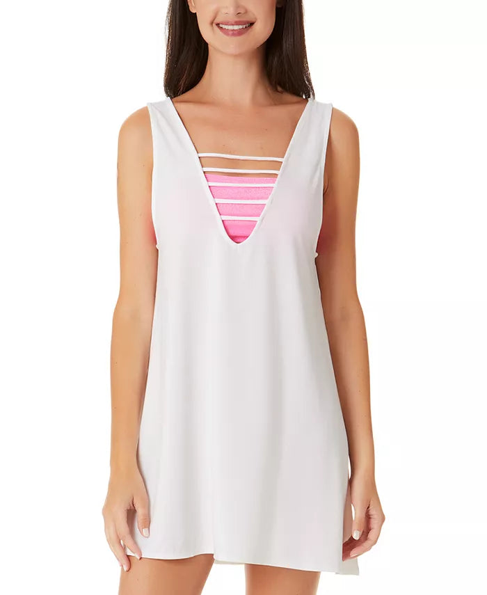 Salt + Cove Solid Strappy Swim Cover-Up Dress