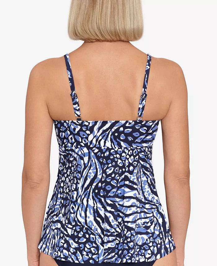 Swim Solutions Women's Printed Underwire Tankini Top