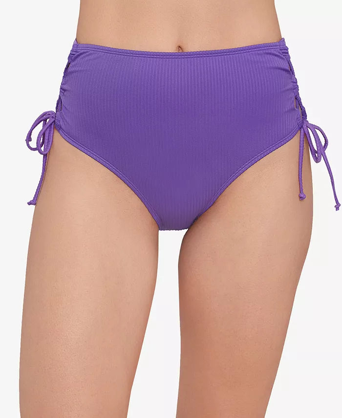 Salt + Cove Juniors' Raised Rib Lace-Side Bikini Bottoms