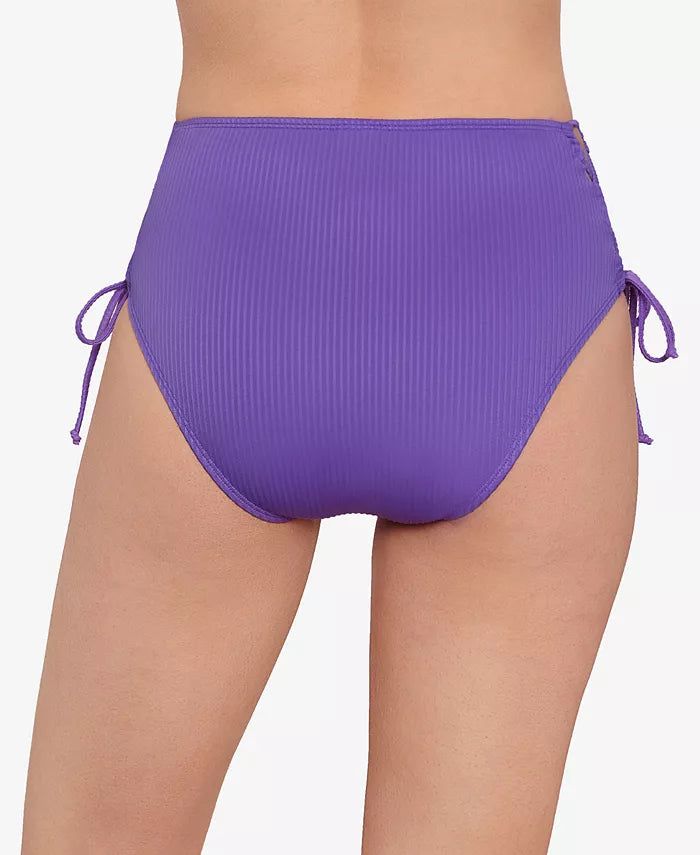 Salt + Cove Juniors' Raised Rib Lace-Side Bikini Bottoms