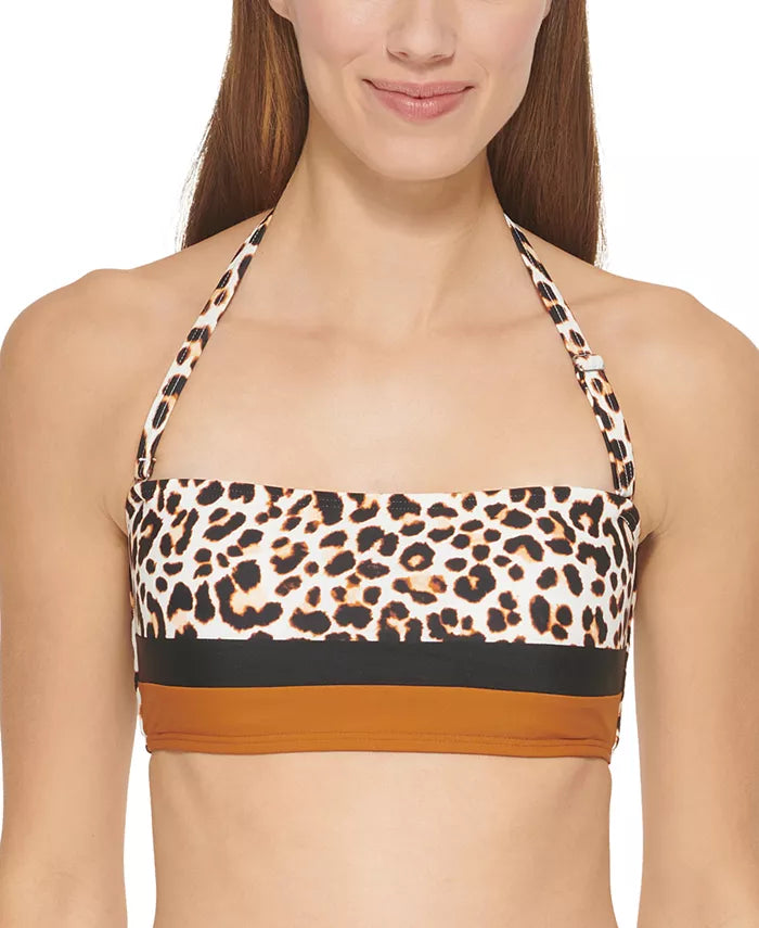 DKNY Colorblocked Bandeau Bikini Top