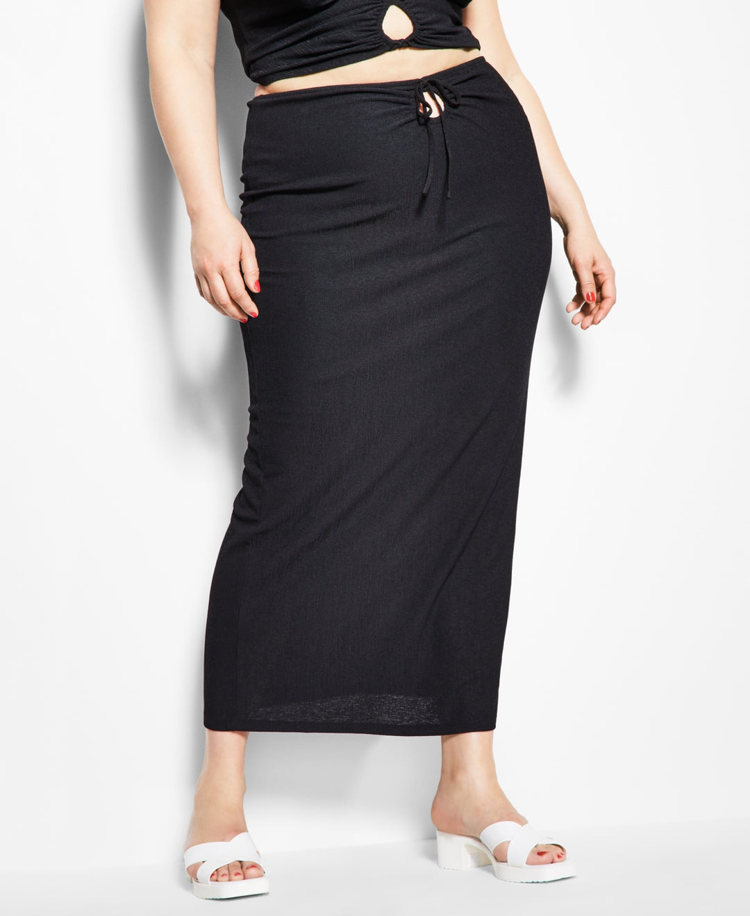 Royalty by Maluma Tie-Front Maxi Skirt