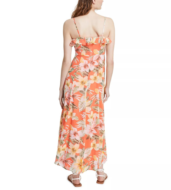 BAR III Floral-Print Ruffled Maxi Dress