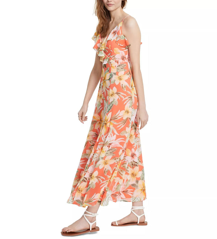 BAR III Floral-Print Ruffled Maxi Dress