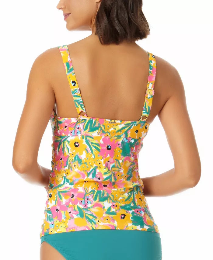 Anne Cole Sunshine Floral Printed Underwire Twist Tankini Top