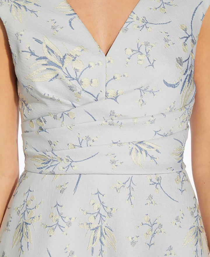 Adrianna Papell Jacquard Fit & Flare Dress