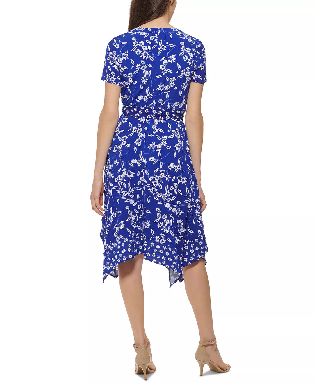 Jessica Howard Petite Mixed-Print Jersey Dress
