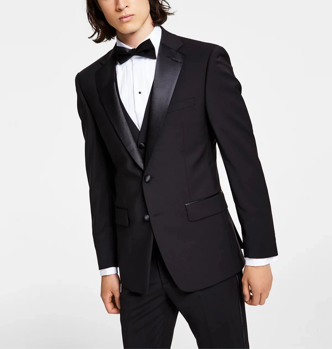 Calvin Klein Men's Slim-Fit Infinite Stretch Black Tuxedo Jacket DGFOutlet Calvin Klein Men's Slim-Fit Infinite Stretch Black Tuxedo Jacket DGFOutlet