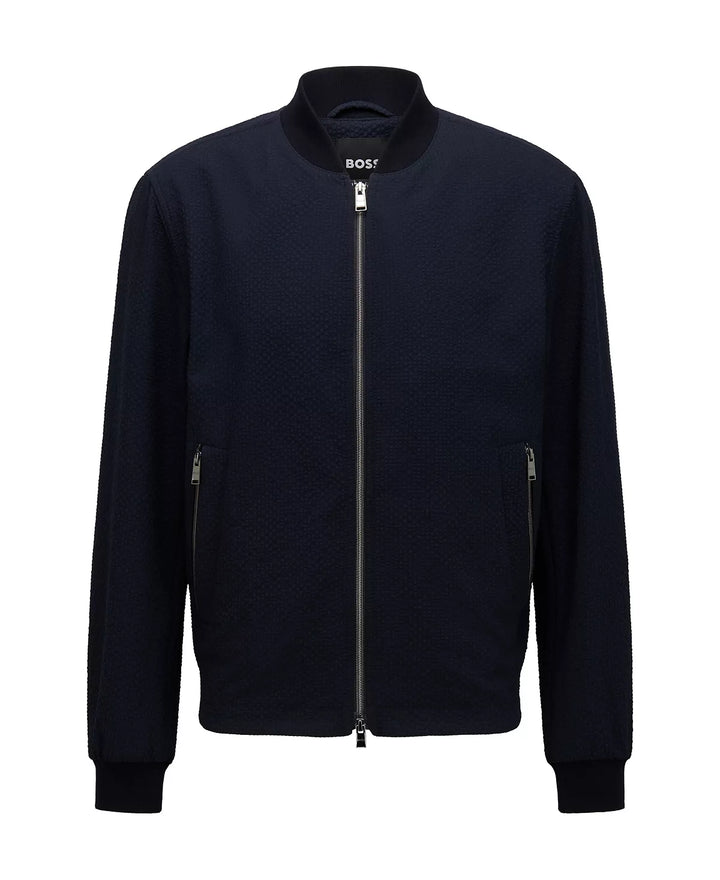 BOSS Hugo Boss Men's P Hanry Technical Seersucker Bomber Jacket