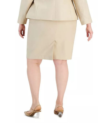 Le Suit Plus Size Two-Button Skirt Suit