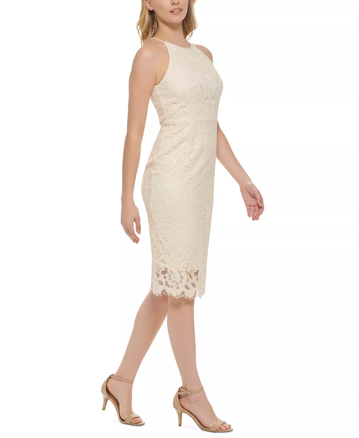 Eliza J Lace Halter Sheath Dress
