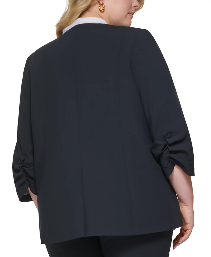 Calvin Klein Collarless 3/4-Sleeve Jacket