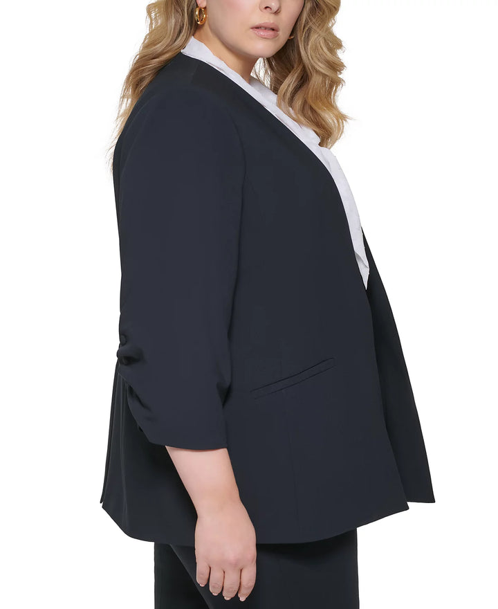 Calvin Klein Collarless 3/4-Sleeve Jacket