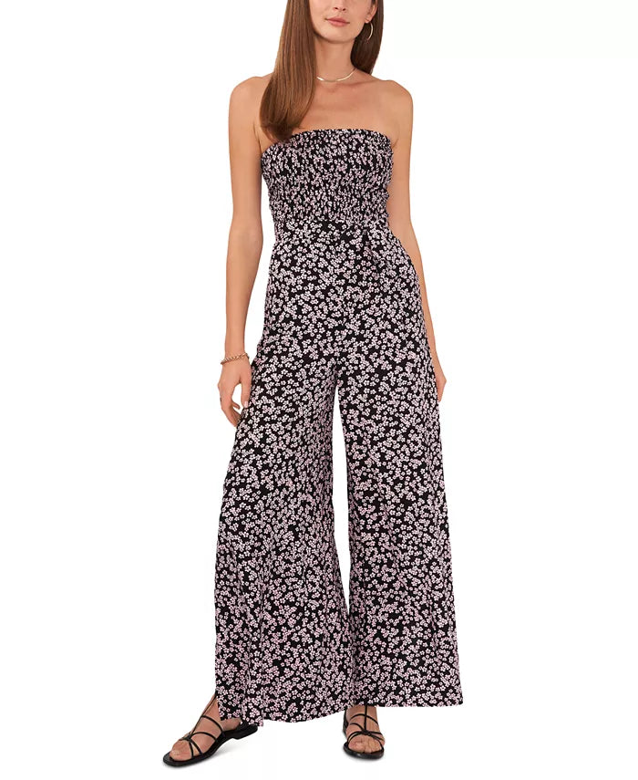 1.STATE Printed Cover-Up Jumpsuit